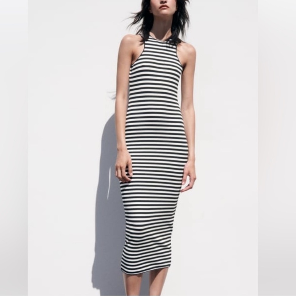 ZARA STRETCH KNIT BODYCON DRESS